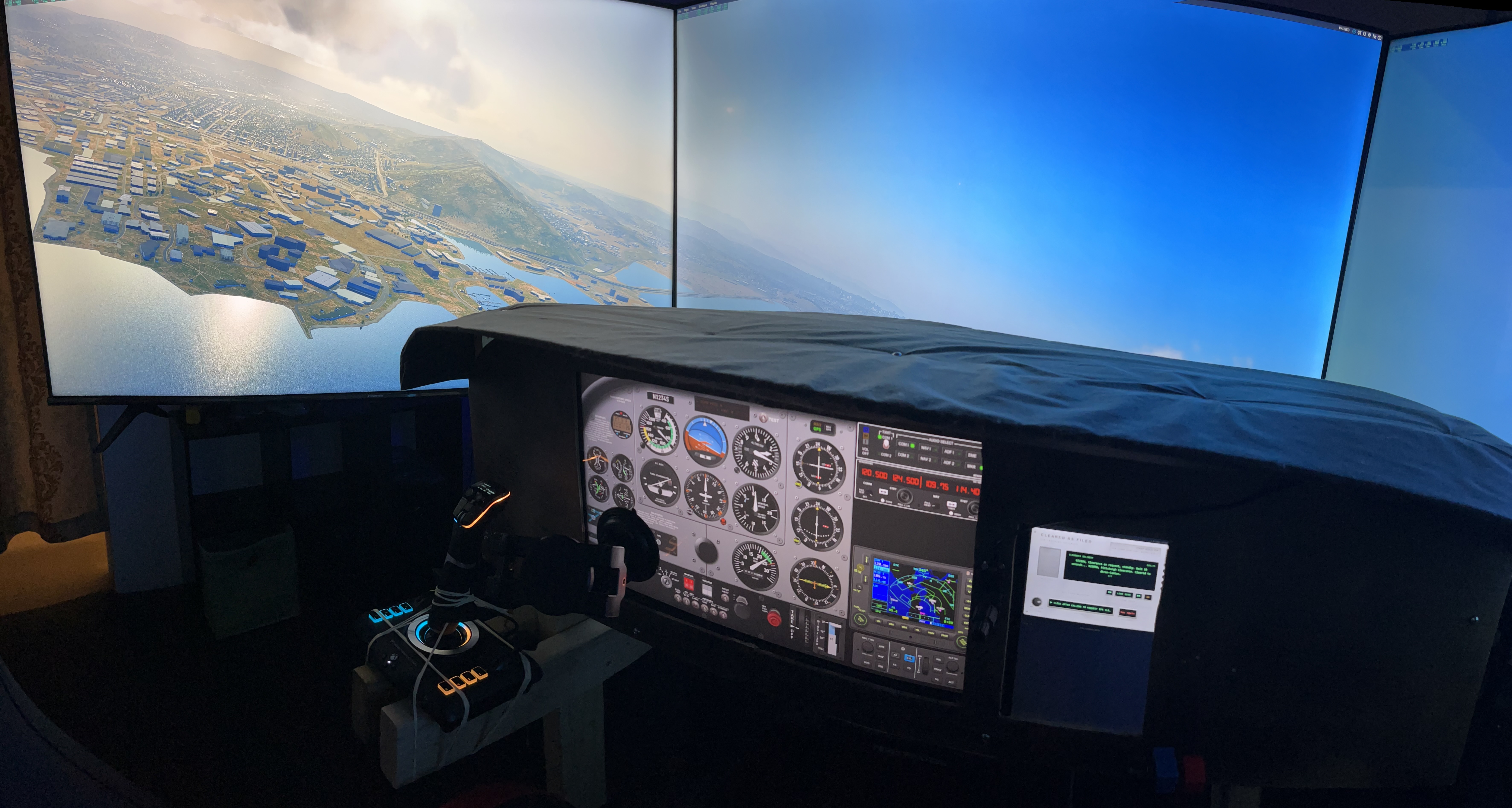 Cleared As Filed running in a home sim rig